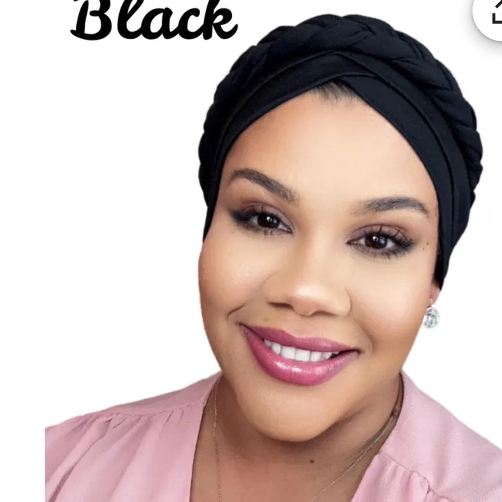 Black Braided Headwrap
